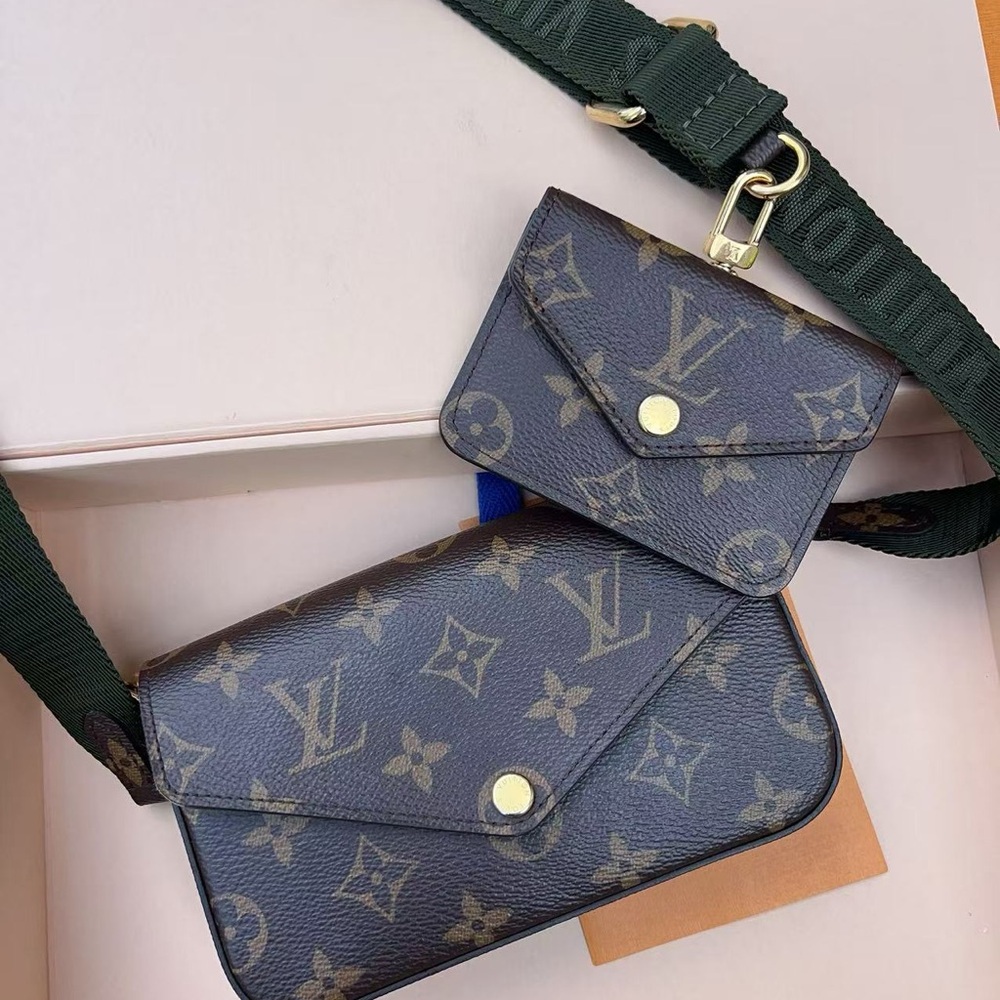 Louis Vuitton Brown Monogram Crossbody Bag with Adjustable Strap